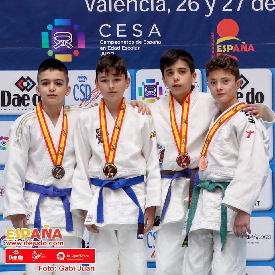 2 Bronces, 1 5º Puesto y 6 7º Puestos en el Campeonato de España de Judo Infantil y Cadete_Valencia 26-04-19. RESULTADOS.